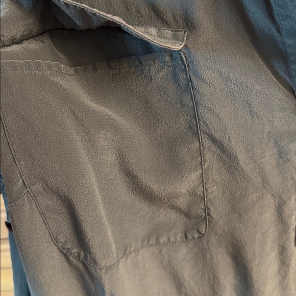 Eileen Fisher Blue Crepe Silk Blouse - Picture 6 of 9